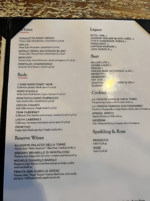 Menu La Crosta Woodfire Pizzeria Italiana - 24