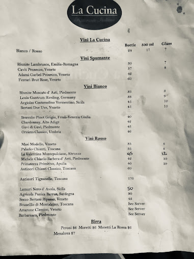 Menu La Cucina Ristorante Italiano - 22