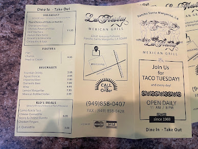 Menu La Fiesta Mexican Grill - 20