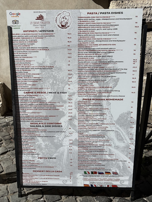 Menu La Nuova Piazzetta Navona - 20