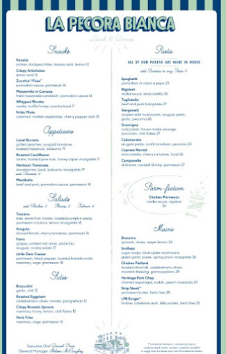 Menu La Pecora Bianca Soho - 20