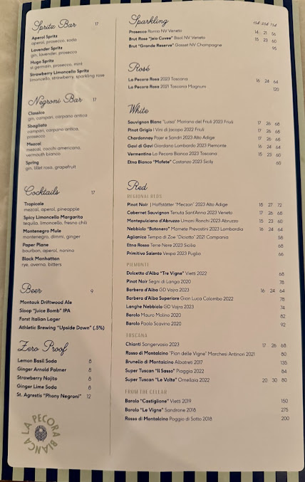 Menu La Pecora Bianca Soho - 22