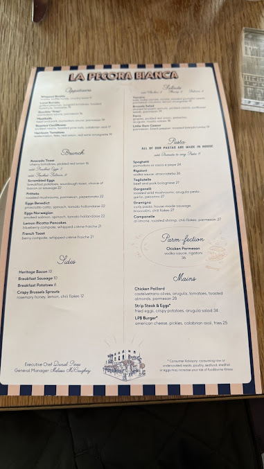 Menu La Pecora Bianca Soho - 23