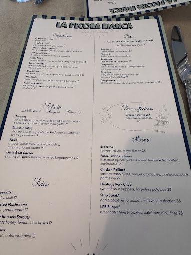 Menu La Pecora Bianca Soho - 25
