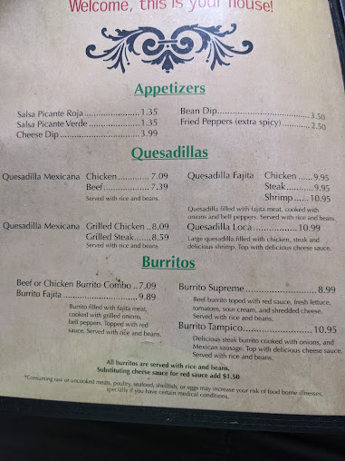 Menu La Plaza Bonita Mexican Restaurant - 23