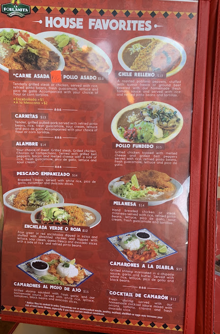 Menu La Poblanita Mexican Restaurant & Candy Store - 27