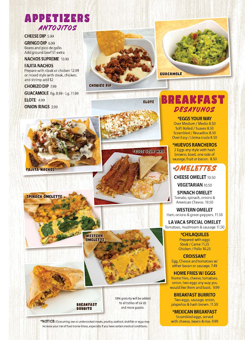Menu La Vaca Mexican Grill - 21