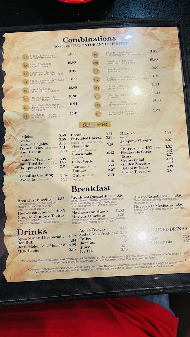 Menu La Victoria Mexican Restaurant - 20