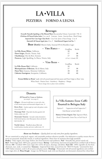 Menu La Villa Pizzeria - 22