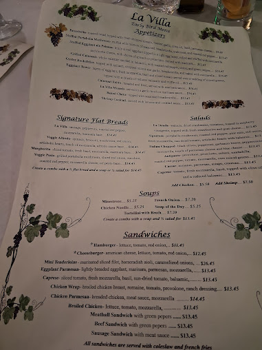 Menu La Villa Restaurant Lounge And Banquets - 25