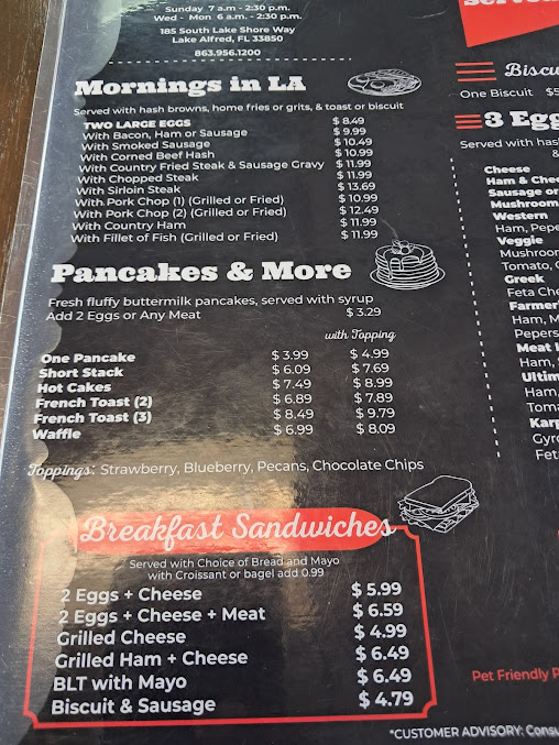 Menu Lake Alfred Diner Inc - 22