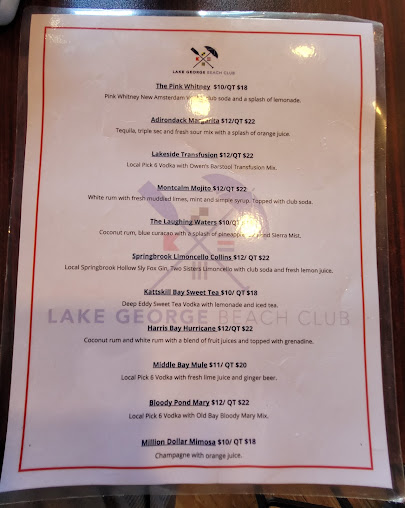 Menu Lake George Beach Club - 26