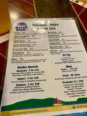 Menu Lake George Beach Club - 28