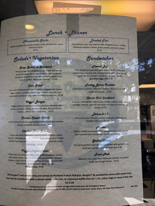 Menu Lake Oswego Ice Creamery And Restaurant - 26