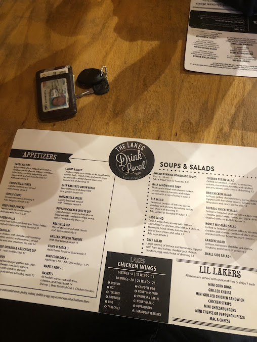 Menu Lakes Sports Bar Grill - 21