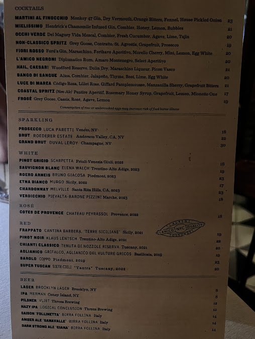Menu L'amico - 23