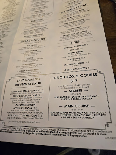 Menu Landrys Seafood House El Paso - 20