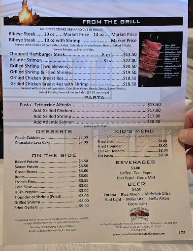 Menu Lane's Seafood And Steak House - 20