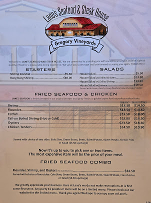 Menu Lane's Seafood And Steak House - 22