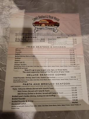 Menu Lane's Seafood And Steak House - 23