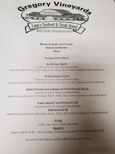 Menu Lane's Seafood And Steak House - 24