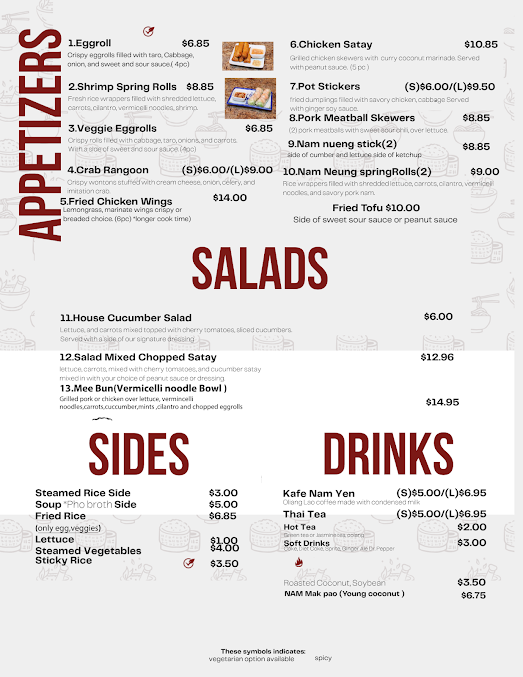 Menu Lao And Thai Spicy Noodle - 23