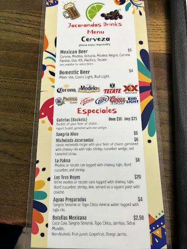 Menu Las Jacarandas Mexican Grill - 22