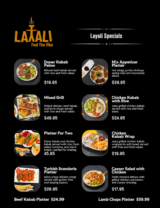 Menu Layali Restaurant And Lounge - 23