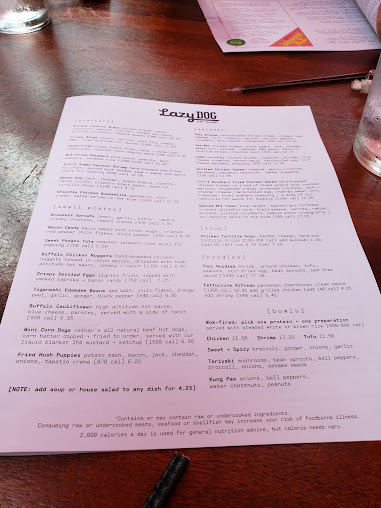 Menu Lazy Dog Restaurant Bar Torrance - 27