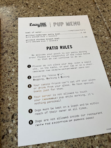 Menu Lazy Dog Restaurant Bar Torrance - 28
