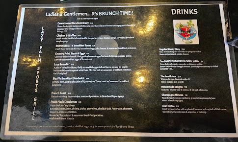 Menu Lazy Palm Sports Grill - 24