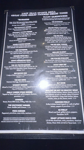 Menu Lazy Palm Sports Grill - 27