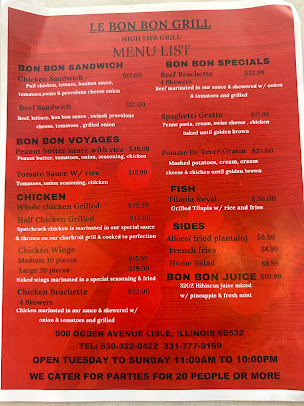 Menu Le Bon Bon Grill - 27