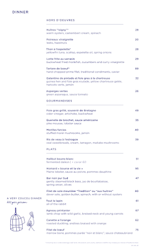 Menu Le Coucou - 21