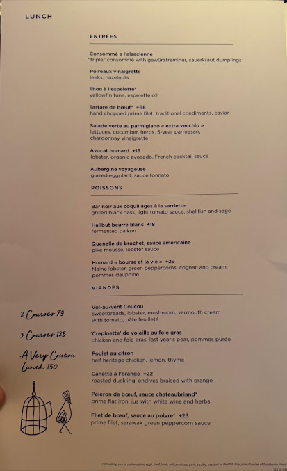 Menu Le Coucou - 25