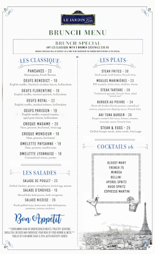 Menu Le Jardin Bistro Nyc - 20
