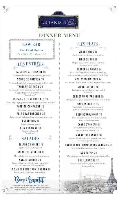 Menu Le Jardin Bistro Nyc - 21