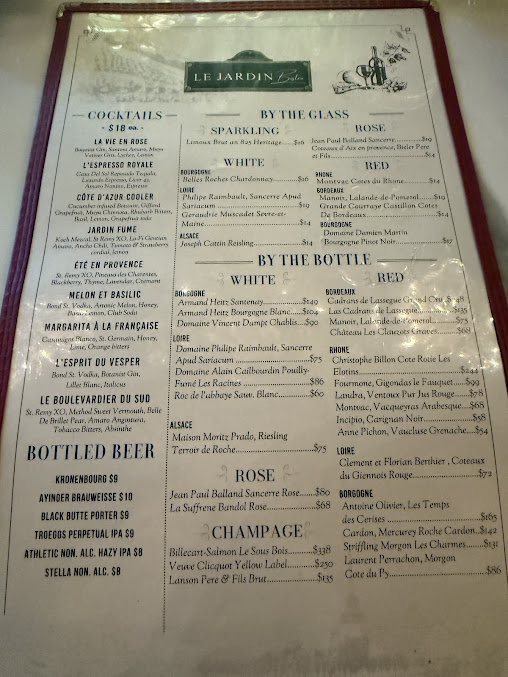 Menu Le Jardin Bistro Nyc - 26