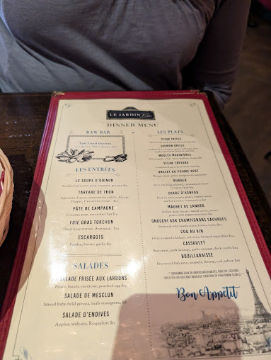 Menu Le Jardin Bistro Nyc - 29
