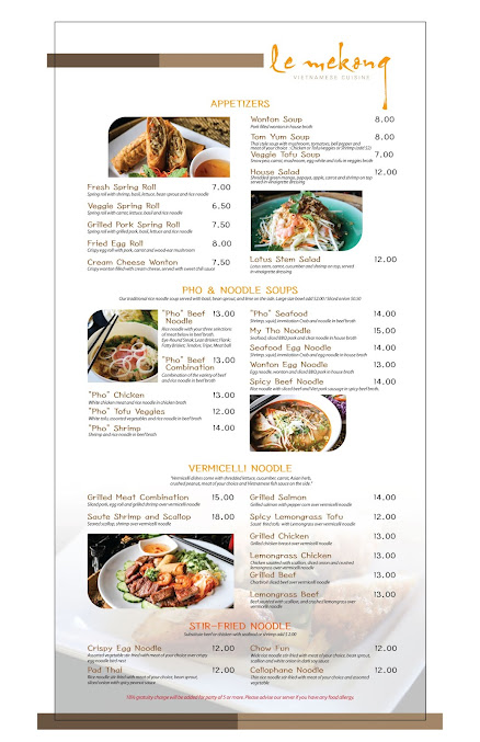 Menu Le Mekong Vietnamese Cuisine - 24