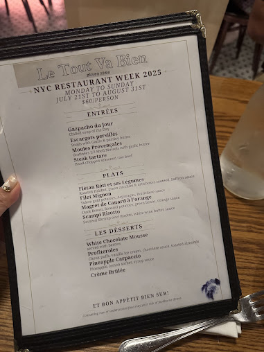 Menu Le Tout Va Bien - French Restaurant - 29