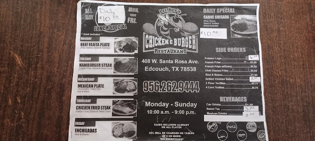 Menu Lee Roys Chicken Burgers - 21