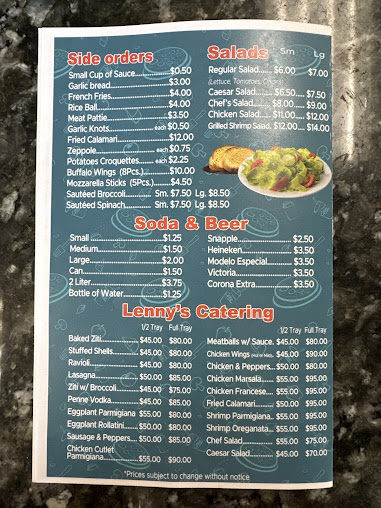 Menu Lenny's Pizzeria - 21