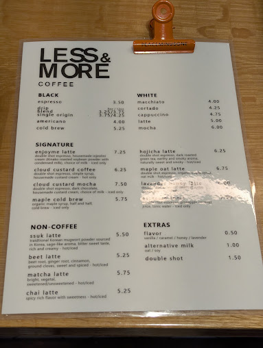 Menu Less And More Coffee Ii - 20