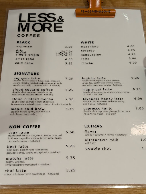 Menu Less And More Coffee Ii - 21