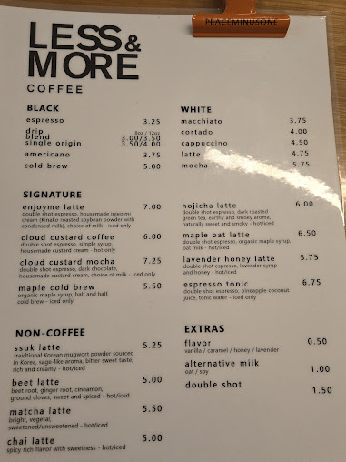 Menu Less And More Coffee Ii - 23