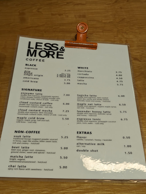 Menu Less And More Coffee Ii - 24