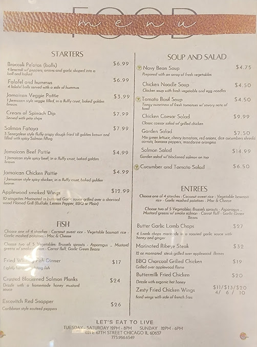 Menu Lets Eat To Live - 20