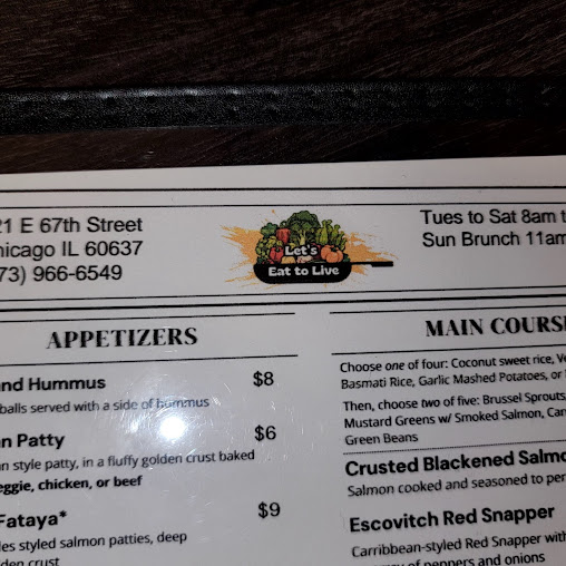 Menu Lets Eat To Live - 23