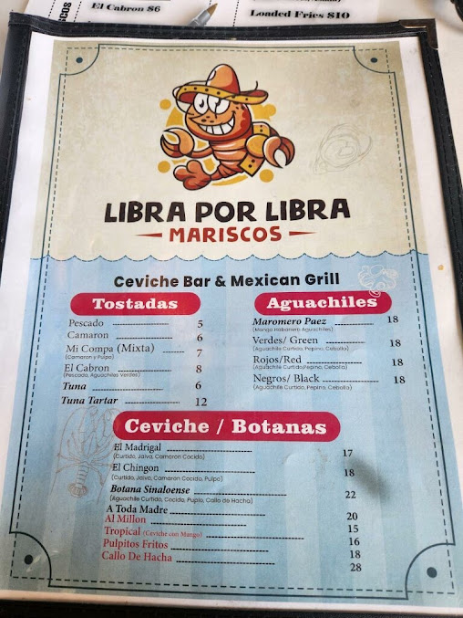 Menu Libra Por Libra Mariscos - 21